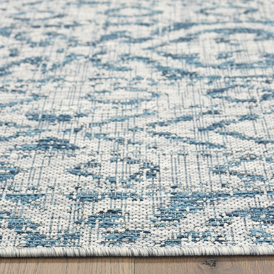 Cosevain Blue/Gray 5' x 8' Indoor/Outdoor Rug - Thumbnail - Image 3