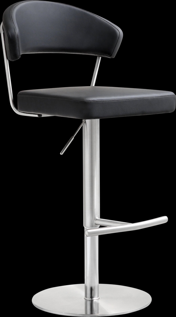Cosmo Black Adjustable Swivel Barstool - Thumbnail - Image 1