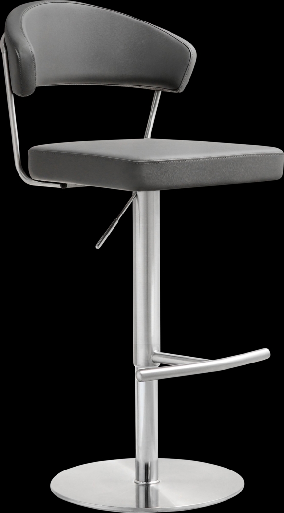 Cosmo Gray Adjustable Swivel Barstool - Thumbnail - Image 1