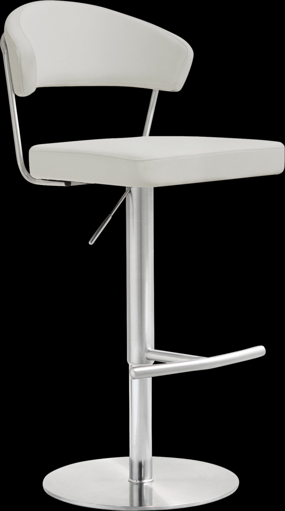 Cosmo Light Gray Adjustable Swivel Barstool - Thumbnail - Image 1