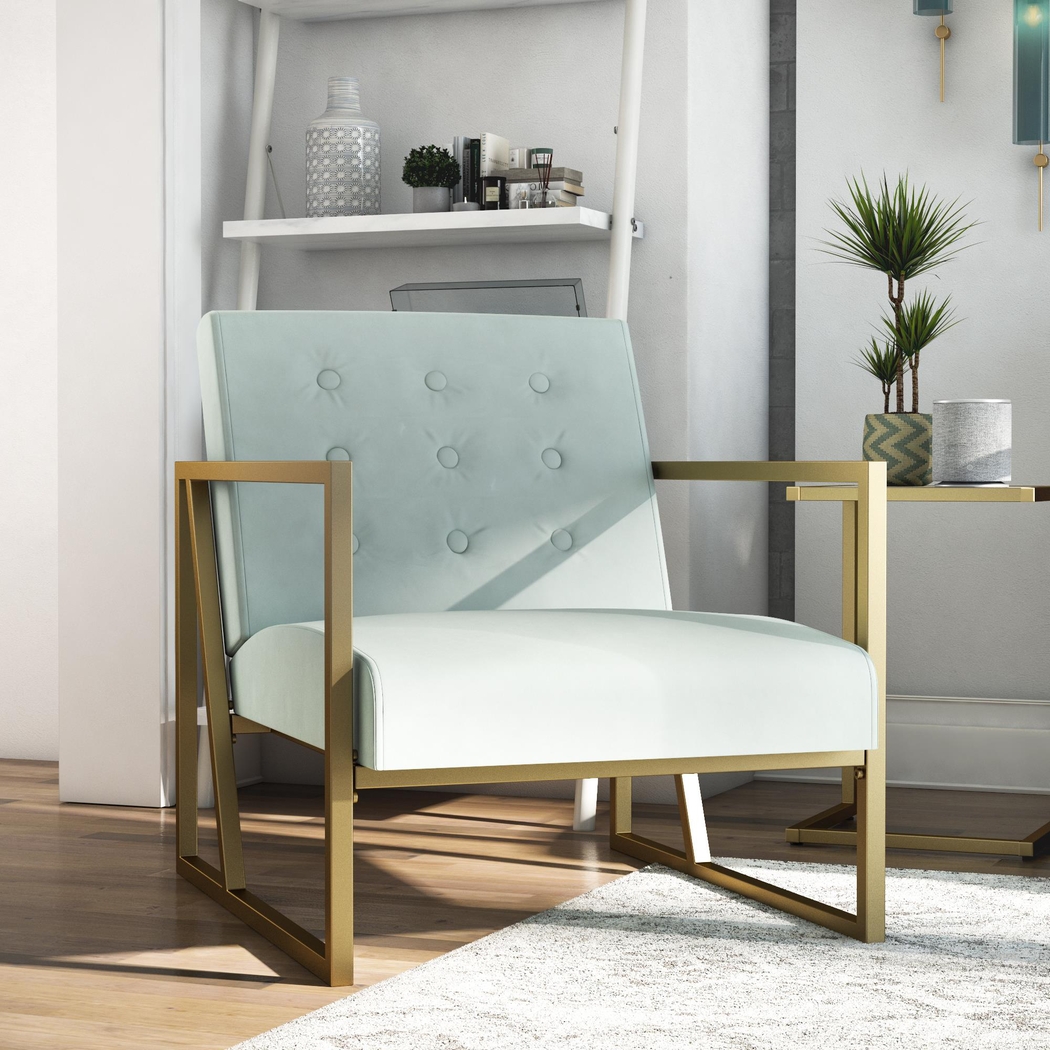 CosmoLiving Lexington Park Modern Chair Teal - Thumbnail - Image 2