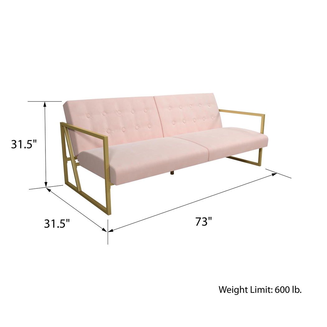 CosmoLiving Lexington Park Modern Pink Daybed - Thumbnail - Image 5