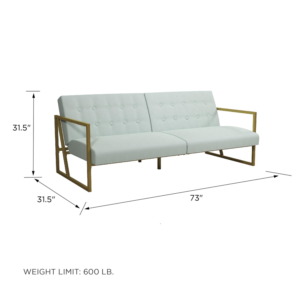 CosmoLiving Lexington Park Modern Teal Daybed - Thumbnail - Image 5
