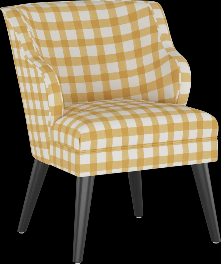 Cottage Charm Yellow Accent Chair - Thumbnail - Image 1