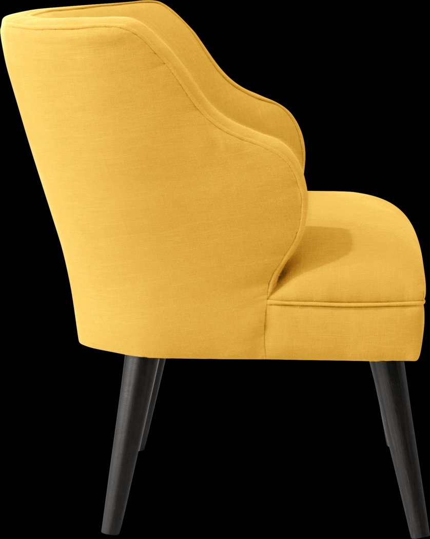 Cottage Charm Yellow Accent Chair - Thumbnail - Image 3