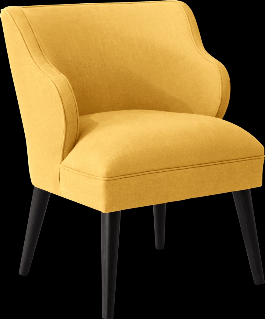 Cottage Charm Yellow Accent Chair - Thumbnail - Image 1