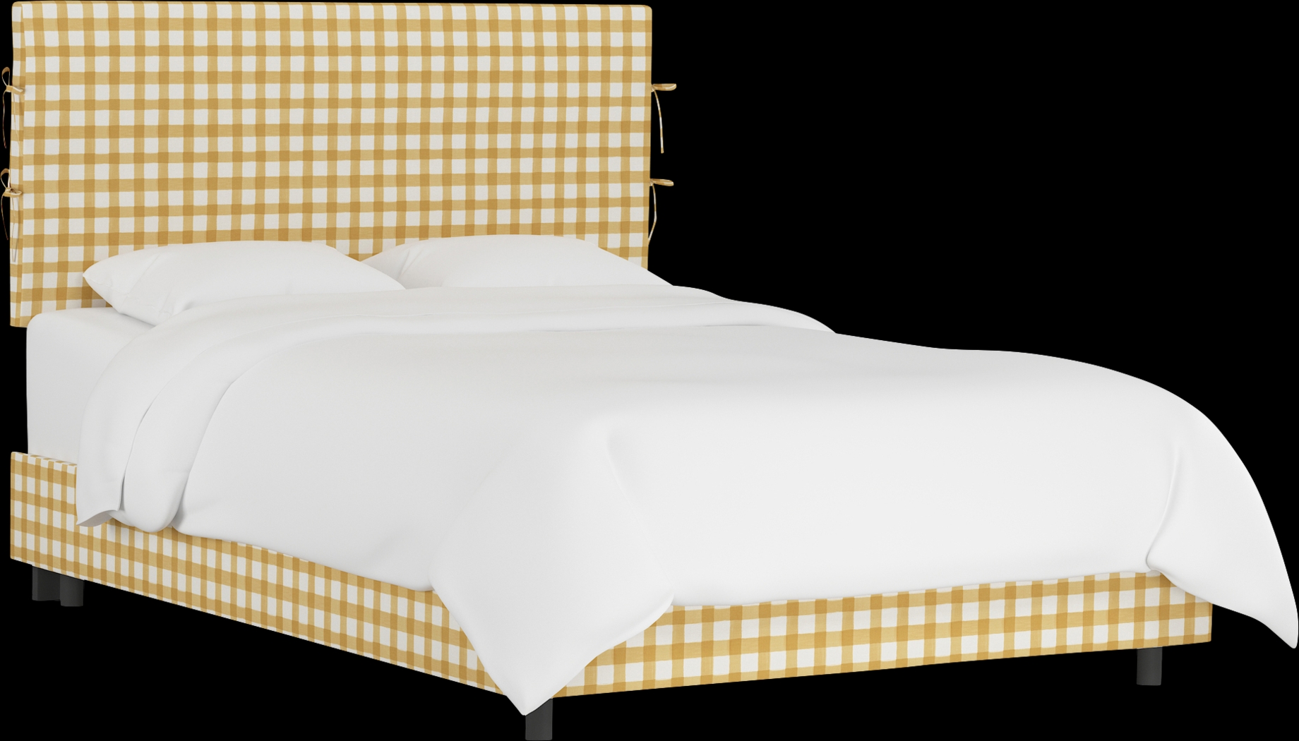 Cottage Charm Yellow Queen Upholstered Bed - Thumbnail - Image 1