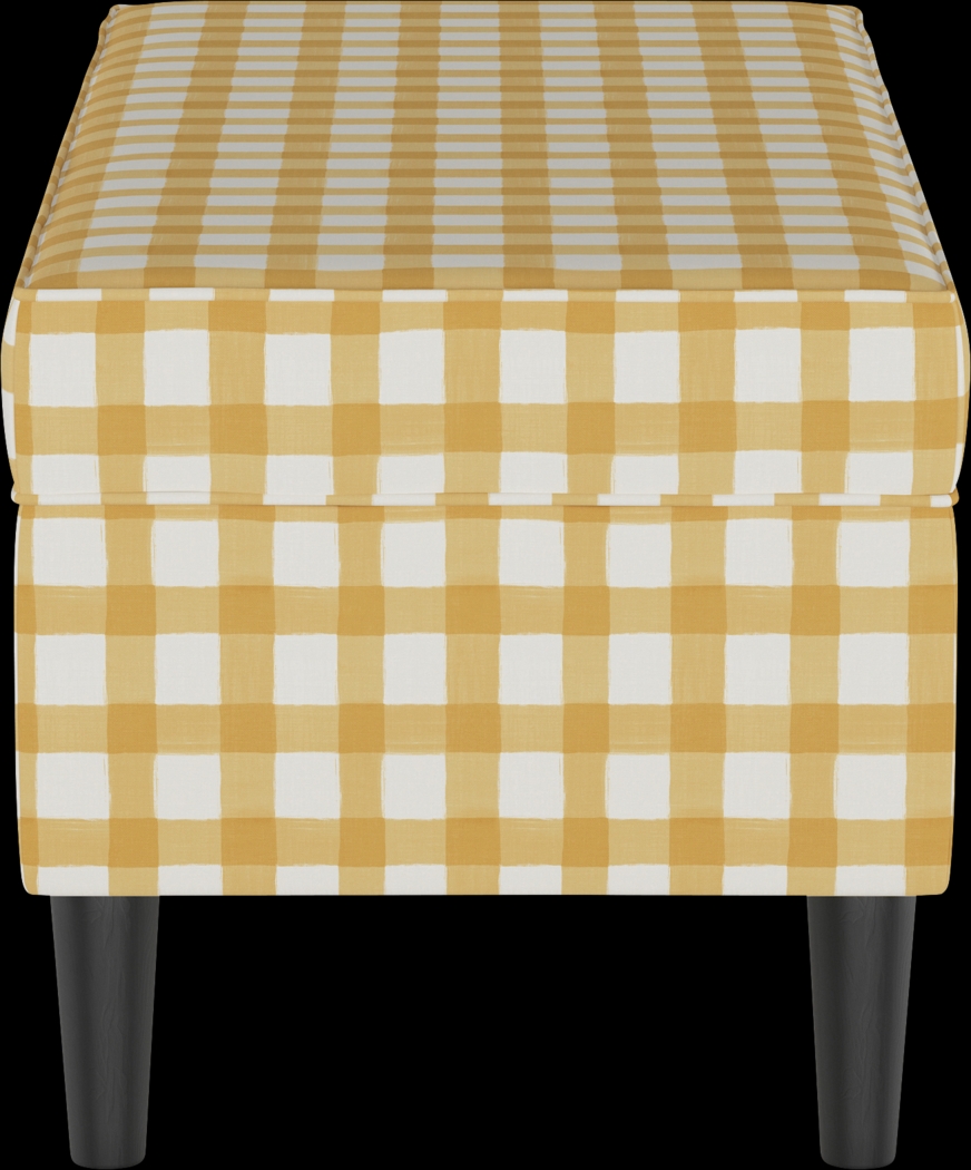 Cottage Charm Yellow Storage Bench - Thumbnail - Image 3