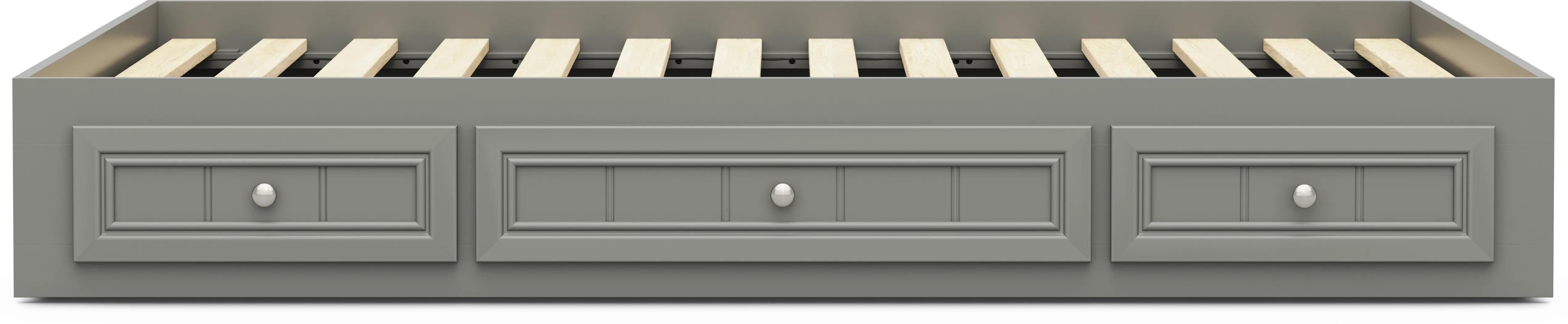 Kids Cottage Colors 2.0 Gray Full Platform Bed with 3 Storage Drawers - Thumbnail - Image 2
