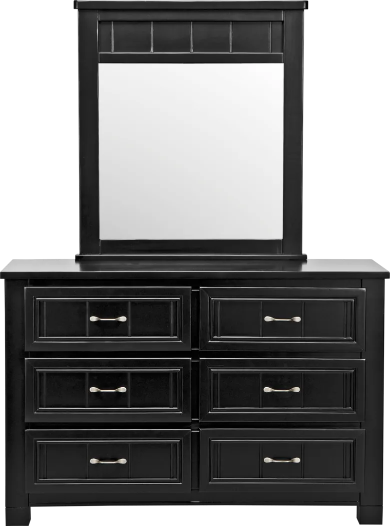 Cottage Colors Black Dresser & Mirror Set - Thumbnail - Image 1