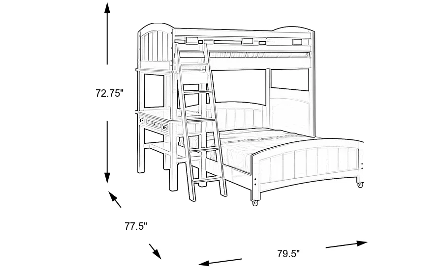 Dimension Image. Please refer to the Dimension Tab on this page for dimension details.