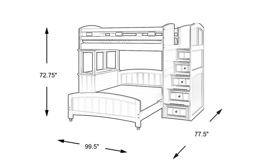 Dimension Image. Please refer to the Dimension Tab on this page for dimension details.