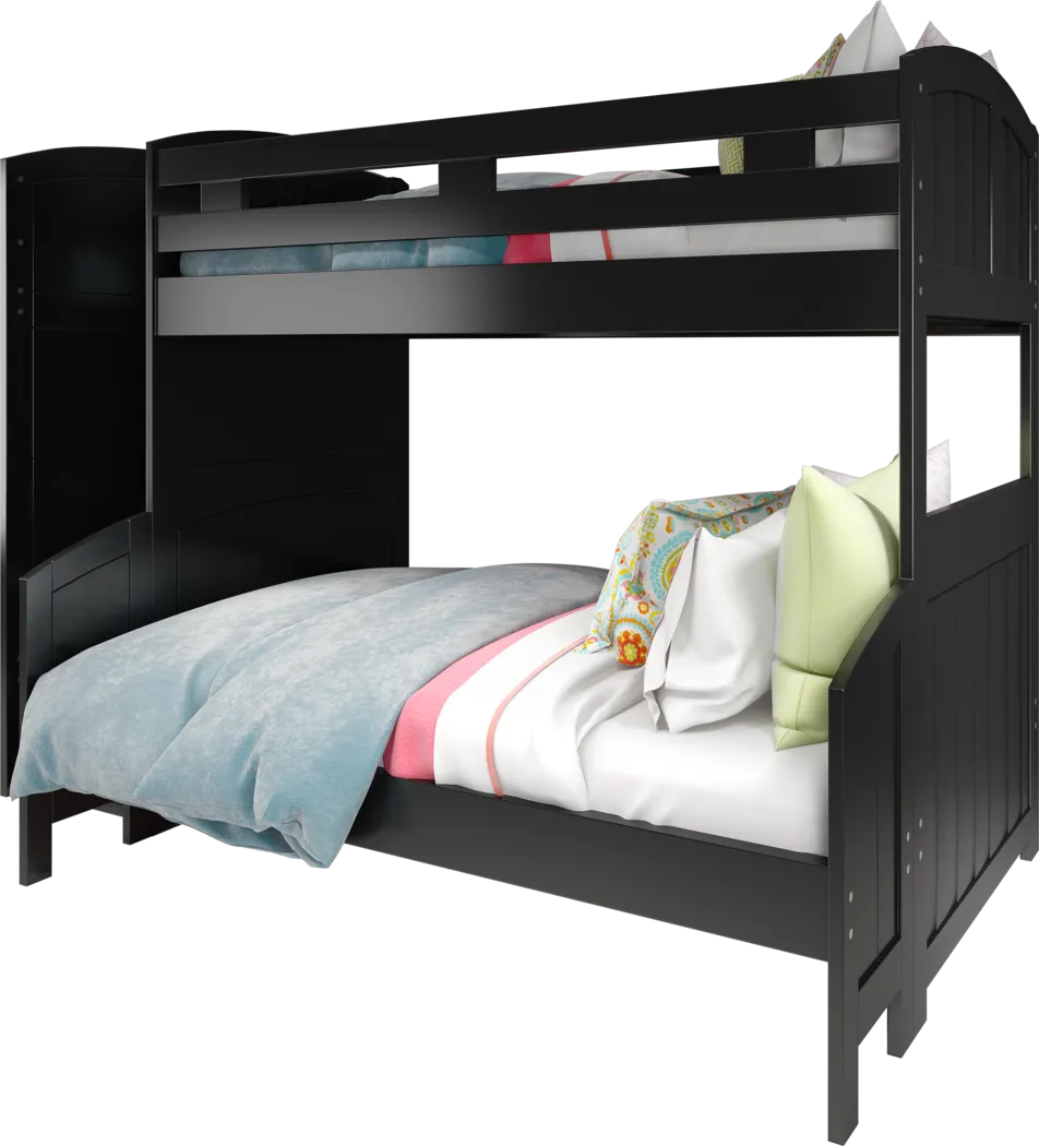 Kids Cottage Colors Black Twin/Full Step Bunk - Thumbnail - Image 4