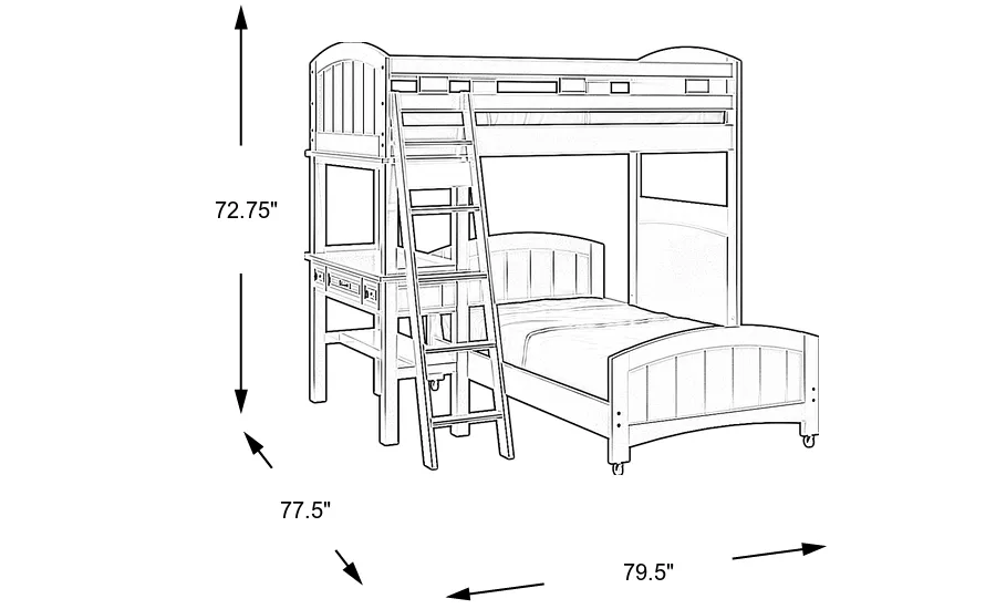 Dimension Image. Please refer to the Dimension Tab on this page for dimension details.
