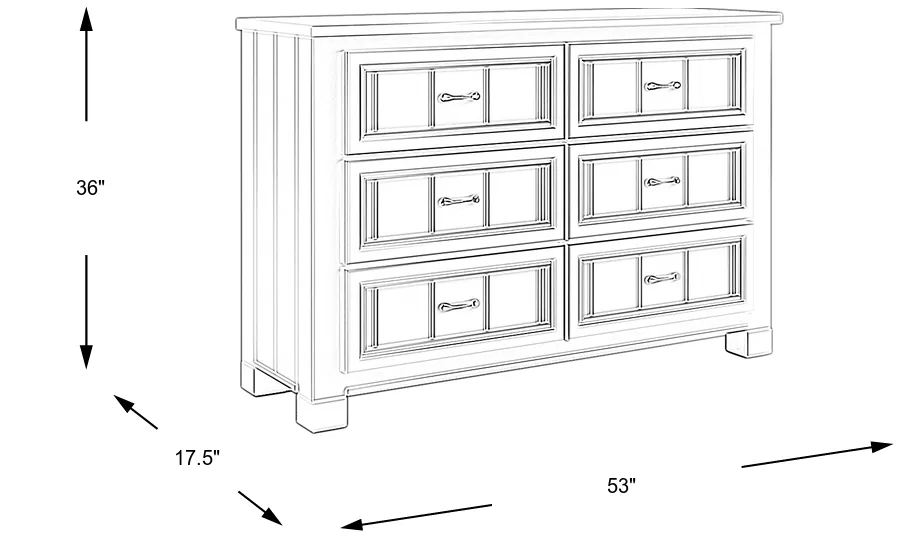 Dimension Image. Please refer to the Dimension Tab on this page for dimension details.
