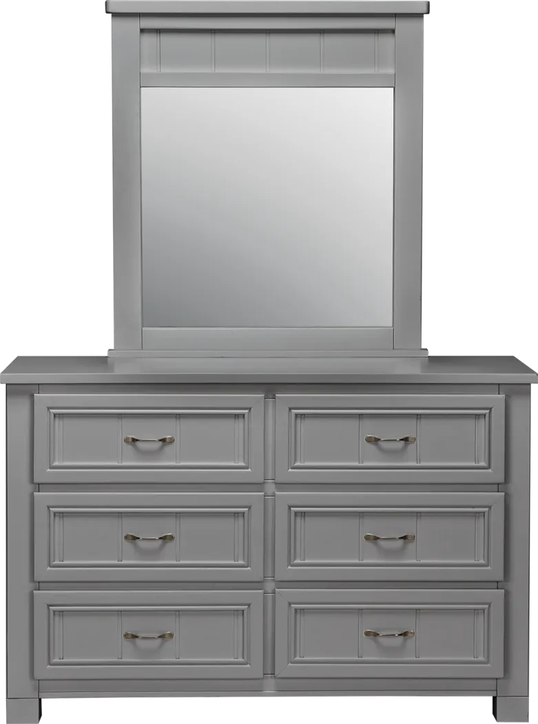 Cottage Colors Gray Dresser & Mirror Set - Thumbnail - Image 1