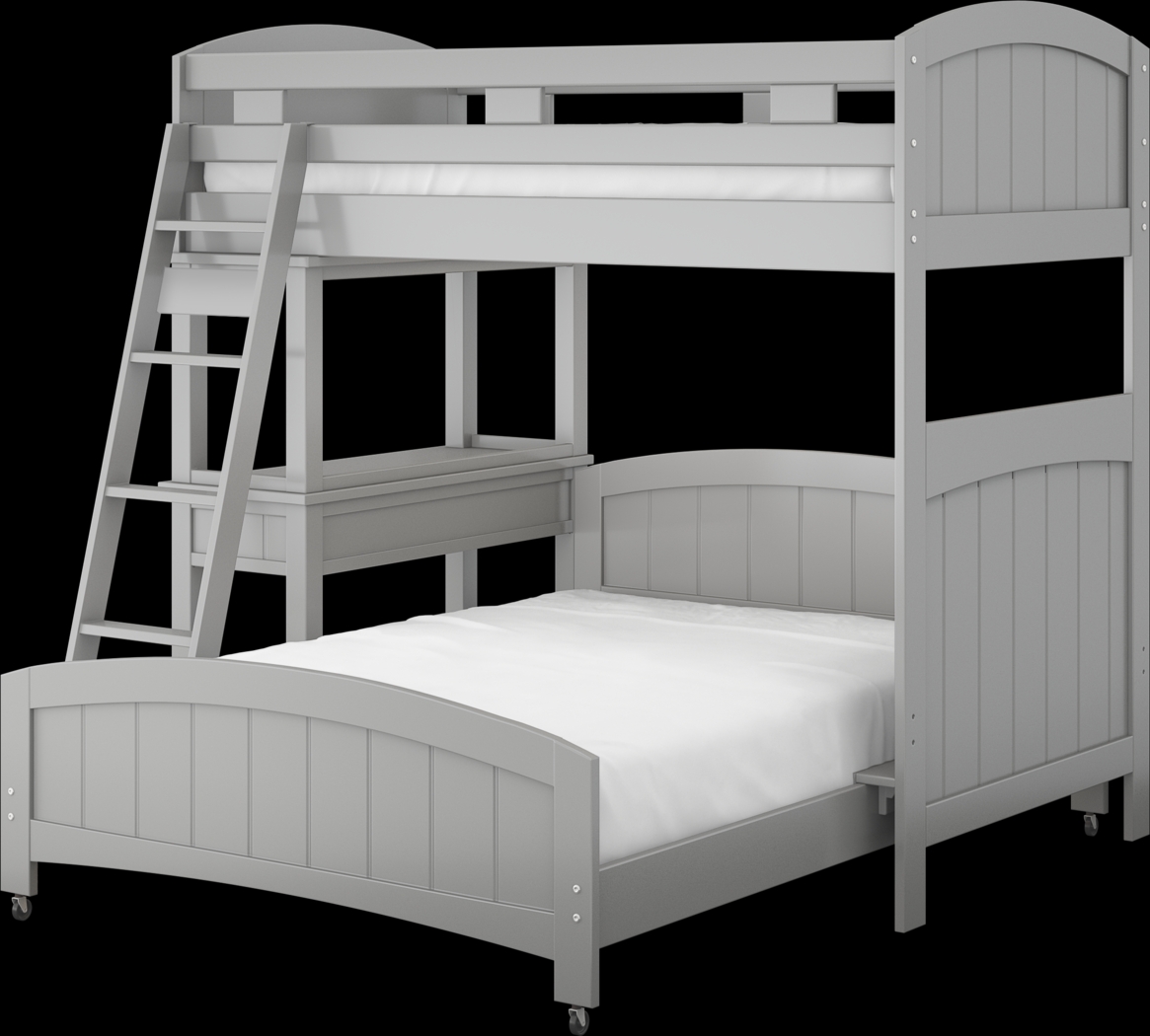 Kids Cottage Colors Gray Twin/Full Loft Bed with Desk - Thumbnail - Image 3