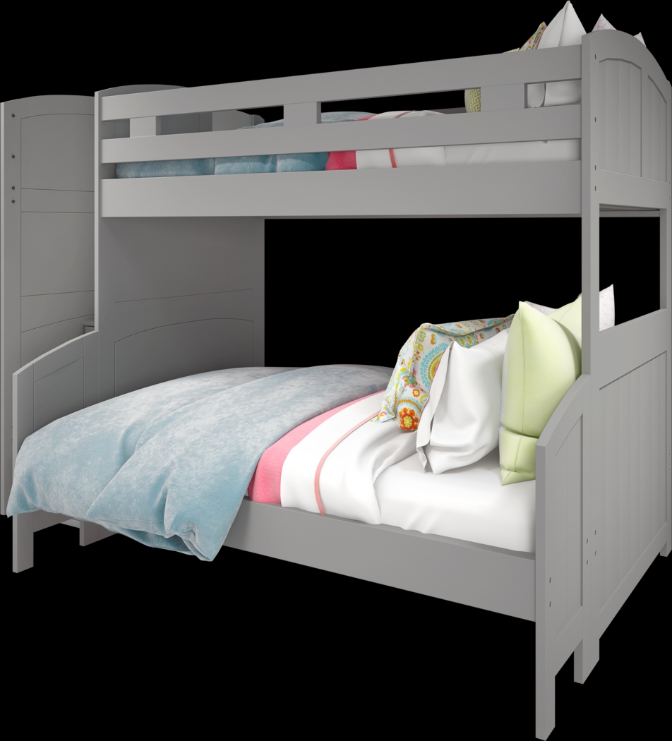 Kids Cottage Colors Gray Twin/Full Step Bunk - Thumbnail - Image 4