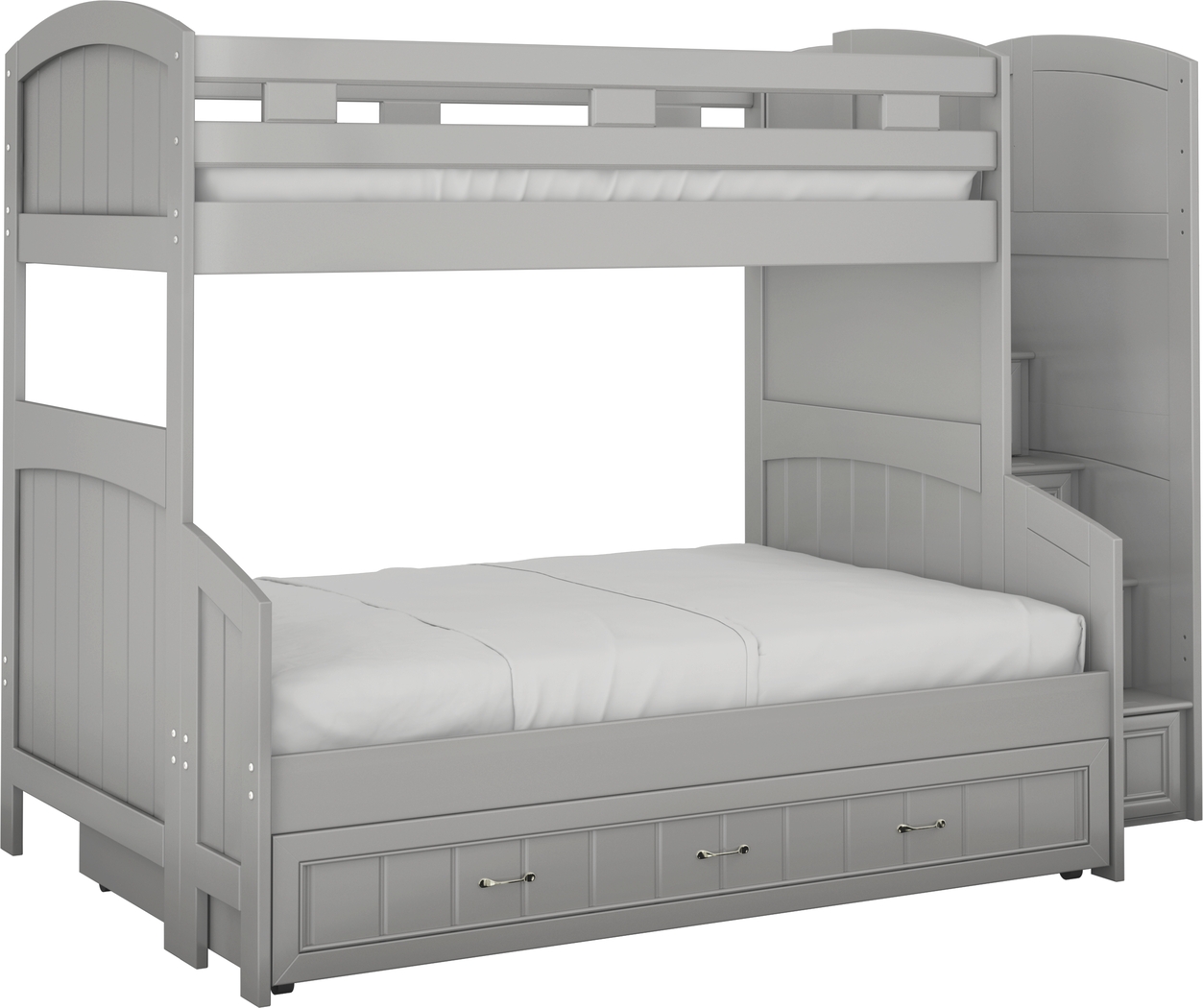 Kids Cottage Colors Gray Twin/Full Step Bunk - Thumbnail - Image 1