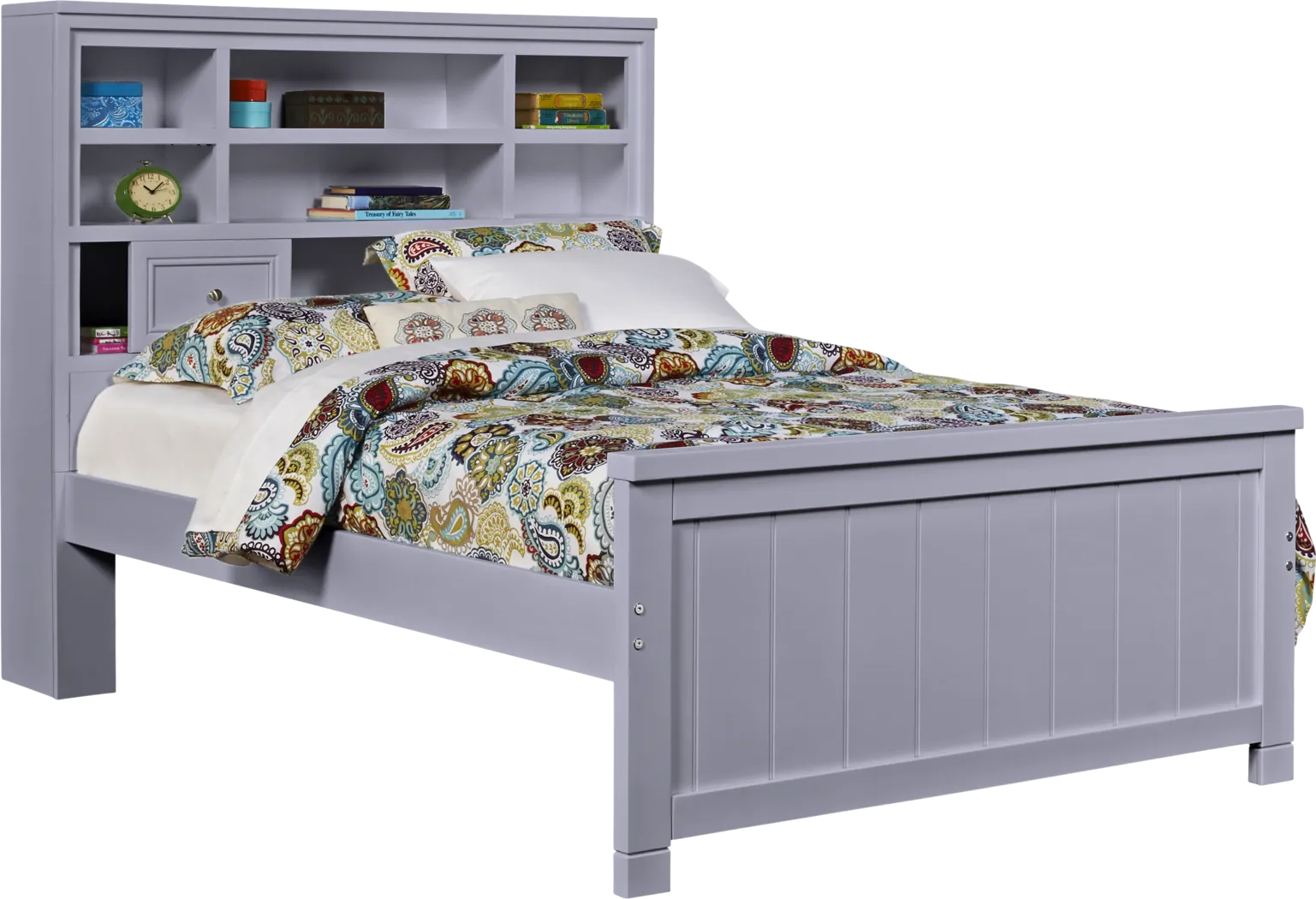 Cottage Colors Lavender 3 Pc Full Bookcase Bed - Thumbnail - Image 1