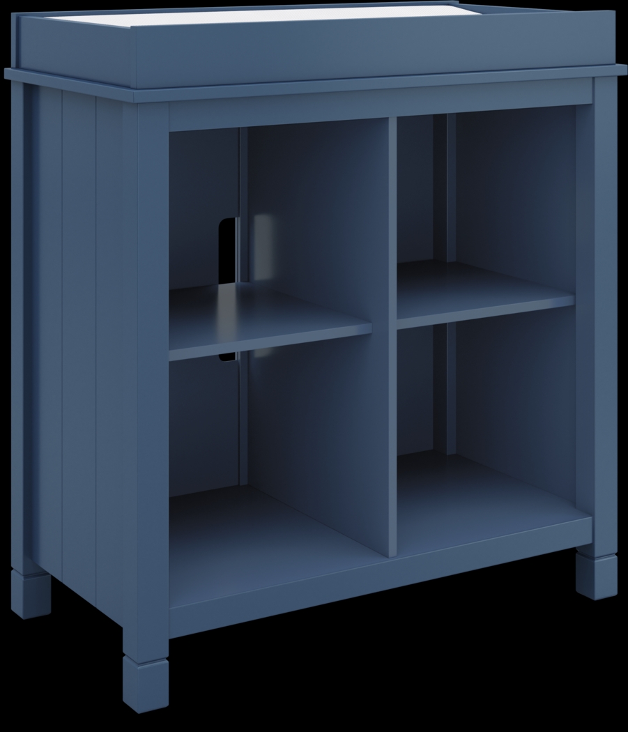 Kids Cottage Colors Navy Bookcase With Changing Tray - Thumbnail - Image 3