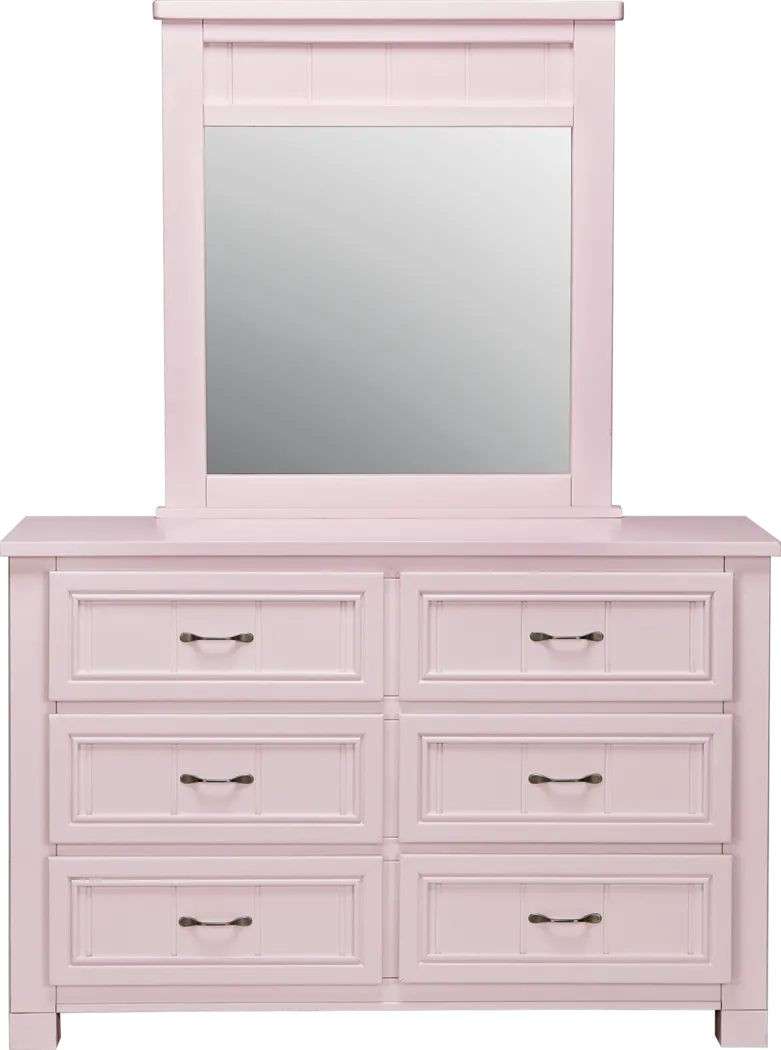 Cottage Colors Pink Dresser & Mirror Set - Thumbnail - Image 1