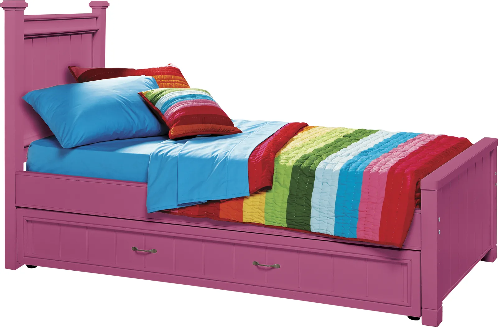 Cottage Colors Raspberry 3 Pc Twin Panel Bed - Thumbnail - Image 1
