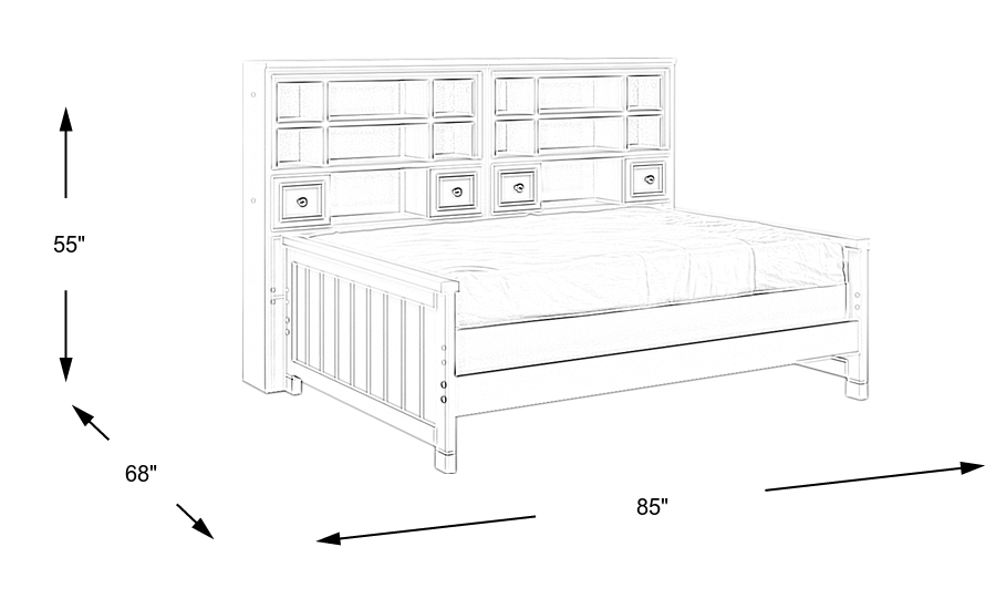 Dimension Image. Please refer to the Dimension Tab on this page for dimension details.