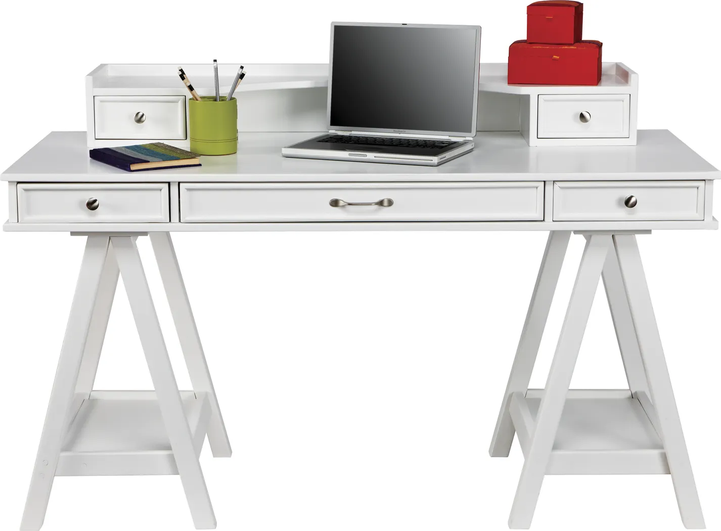 Cottage Colors White Desk & Hutch - Thumbnail - Image 1