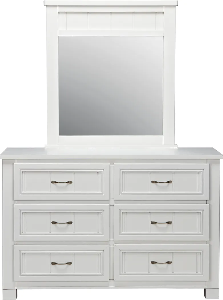 Cottage Colors White Dresser & Mirror Set - Thumbnail - Image 1