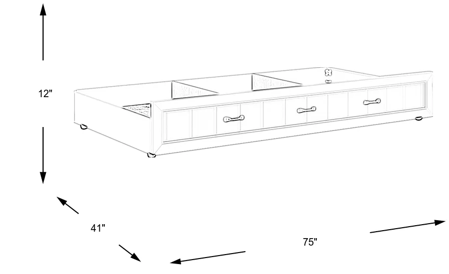 Dimension Image. Please refer to the Dimension Tab on this page for dimension details.