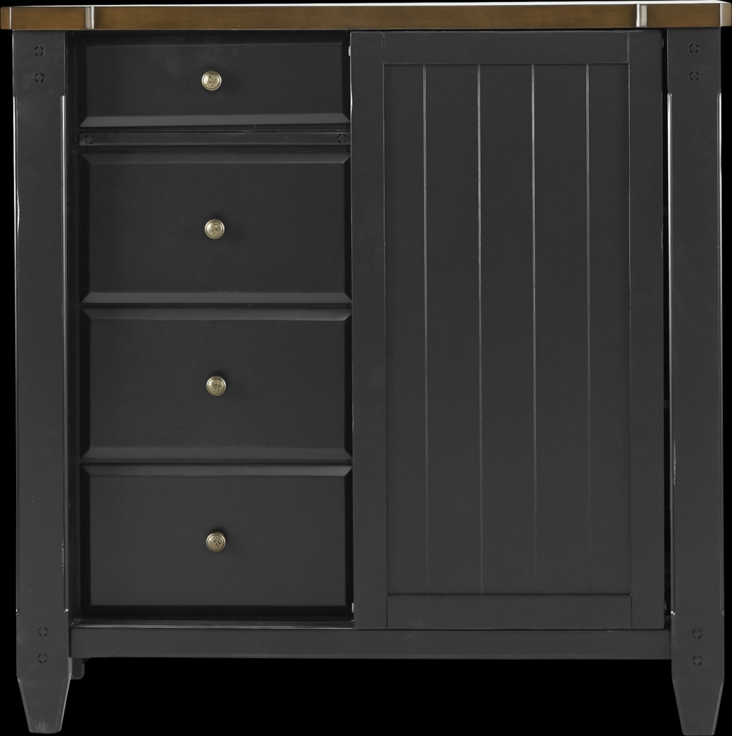 Cottage Town Black Gentleman's Chest - Thumbnail - Image 1