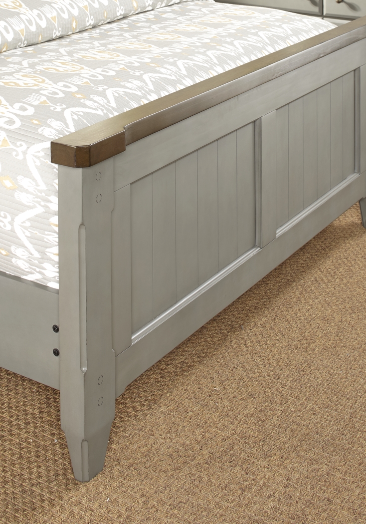 Cottage Town Gray 3 Pc King Panel Bed - Thumbnail - Image 3