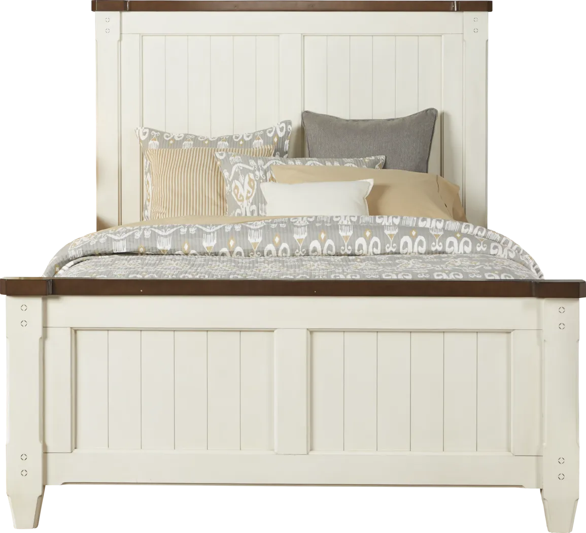 Cottage Town White 7 Pc King Panel Bedroom - Thumbnail - Image 2