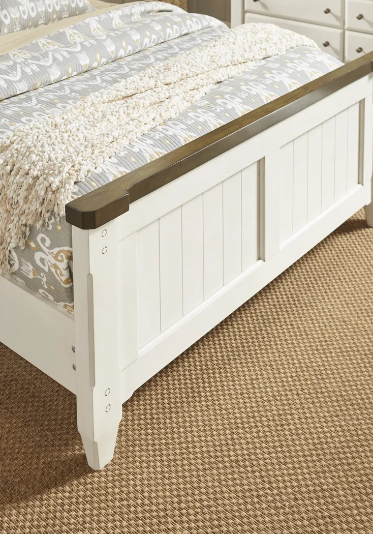 Cottage Town White 5 Pc King Panel Bedroom - Thumbnail - Image 4