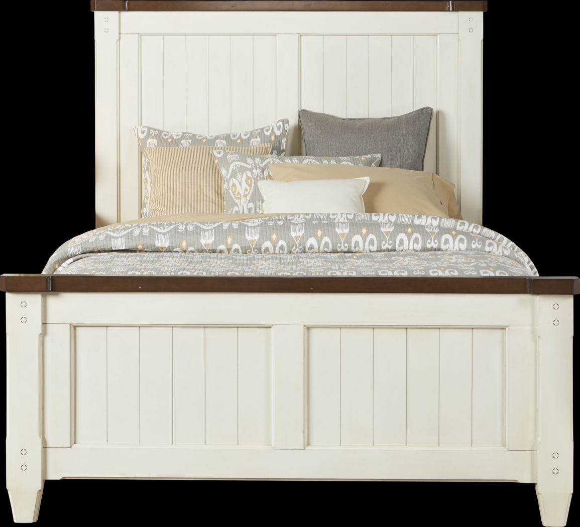 Cottage Town White 5 Pc Queen Panel Bedroom - Thumbnail - Image 2