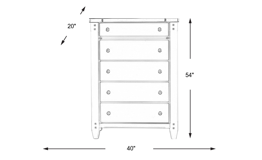 Dimension Image. Please refer to the Dimension Tab on this page for dimension details.