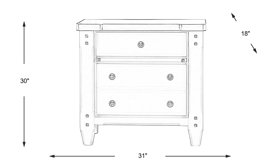 Dimension Image. Please refer to the Dimension Tab on this page for dimension details.