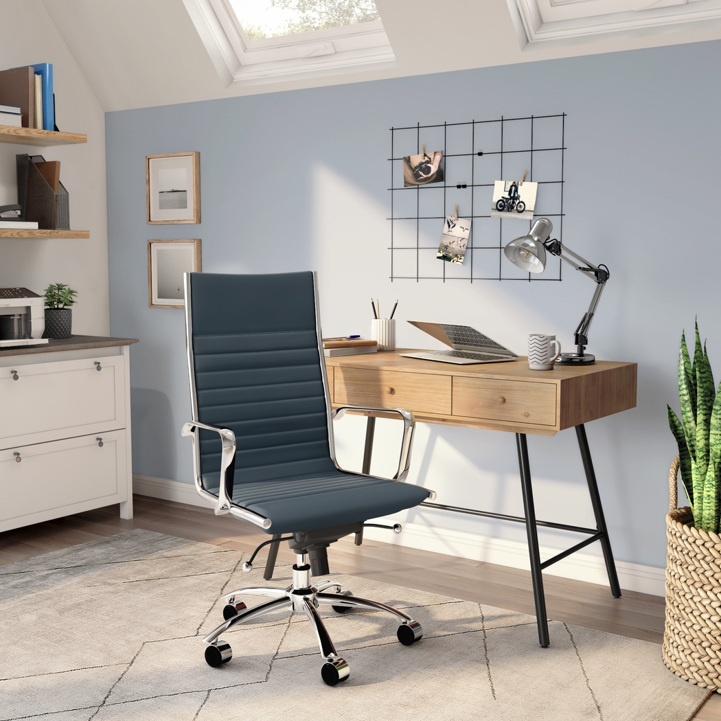 Cottesmore I Blue Office Chair - Thumbnail - Image 2
