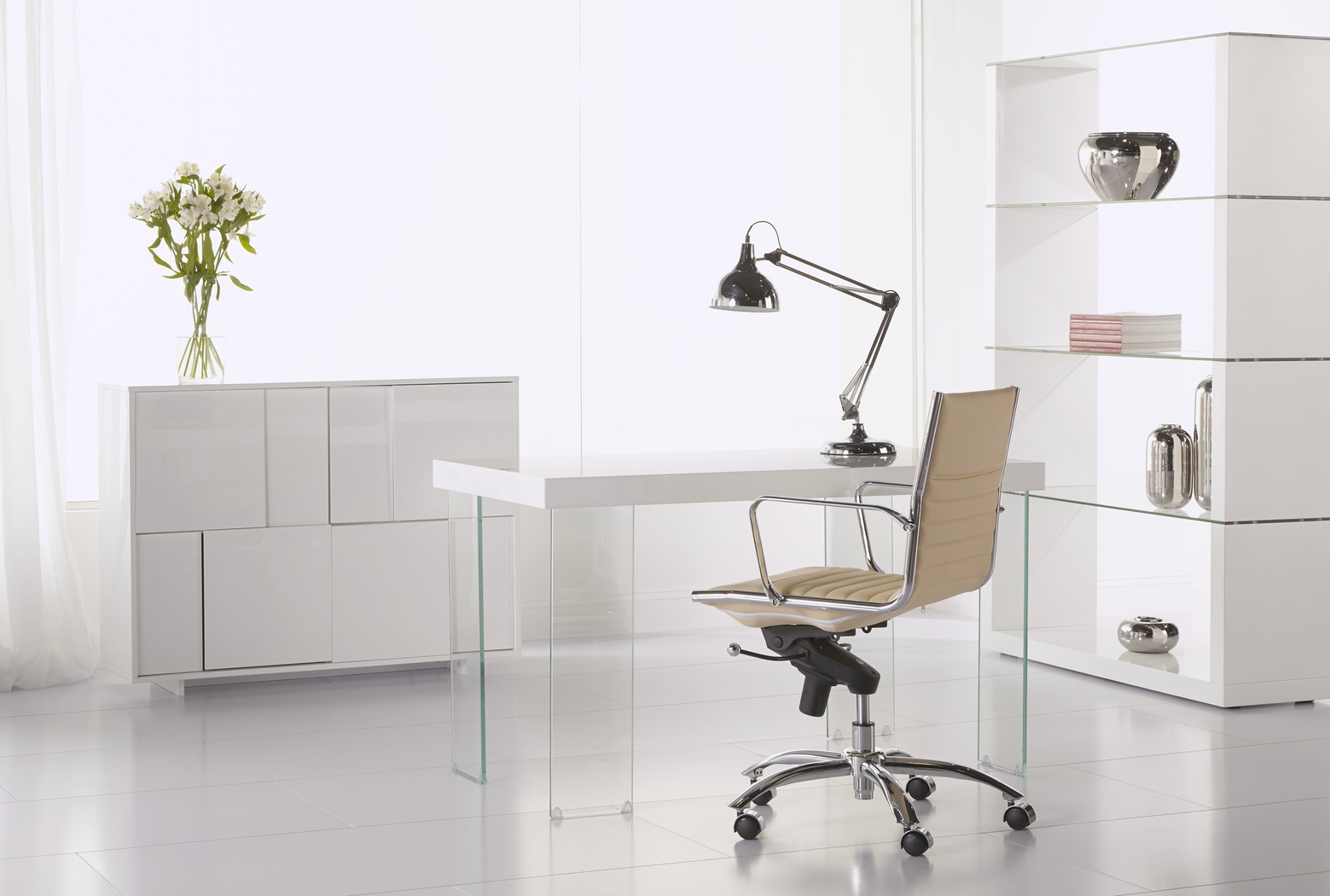 Cottesmore II Taupe Office Chair - Thumbnail - Image 2