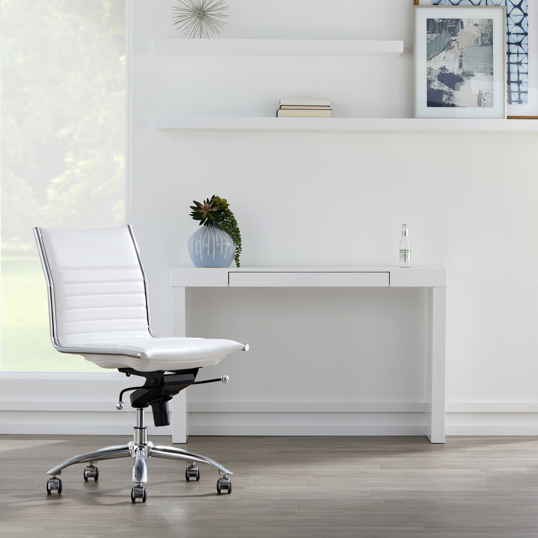 Cottesmore III White Office Chair - Thumbnail - Image 2