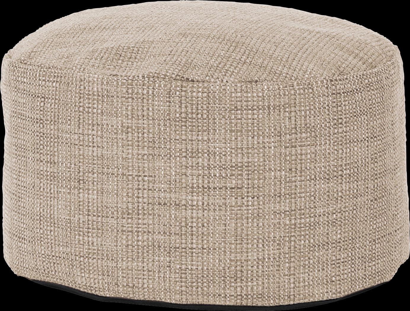Cottner Beige Pouf - Thumbnail - Image 1