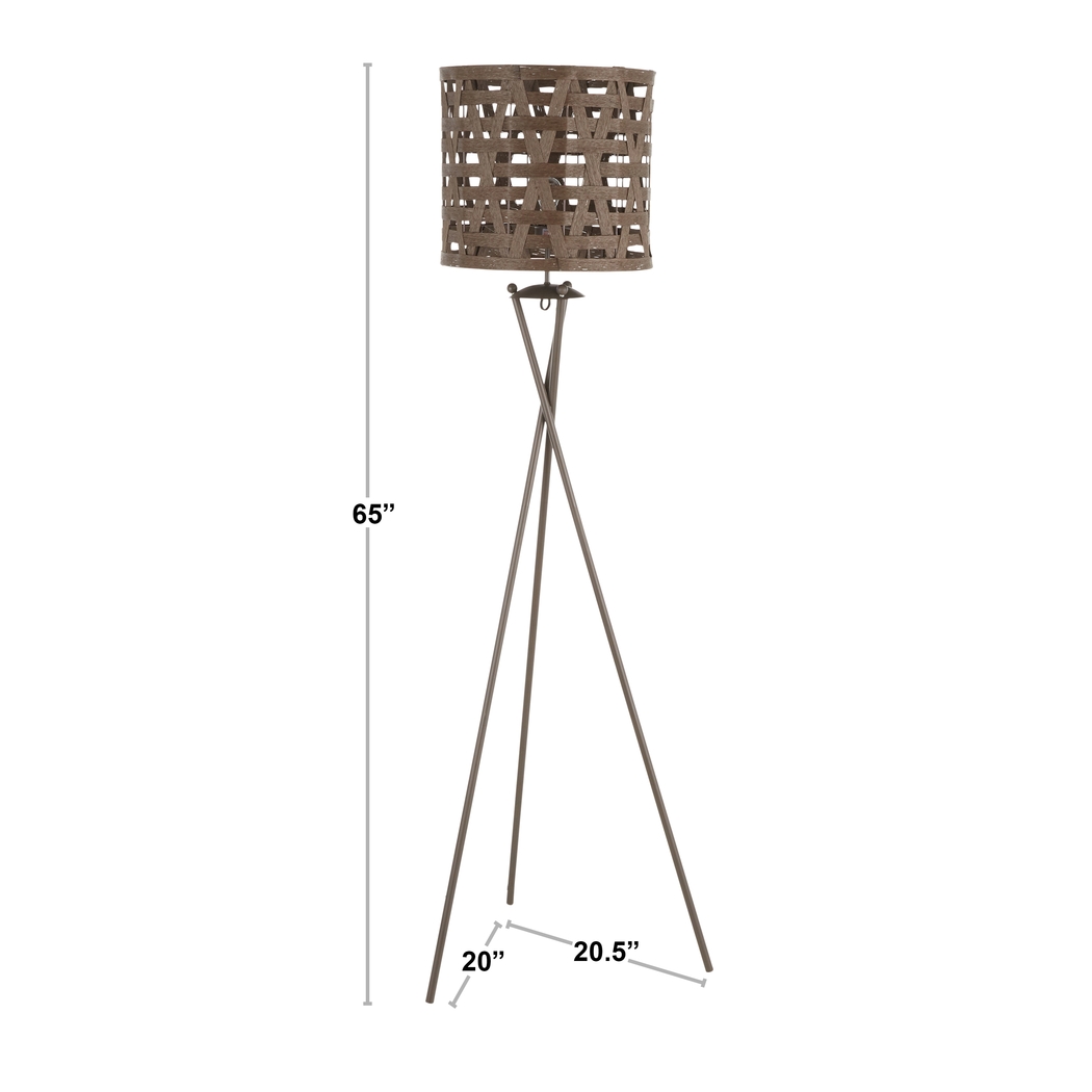 Cottsford Brown Floor Lamp - Thumbnail - Image 12