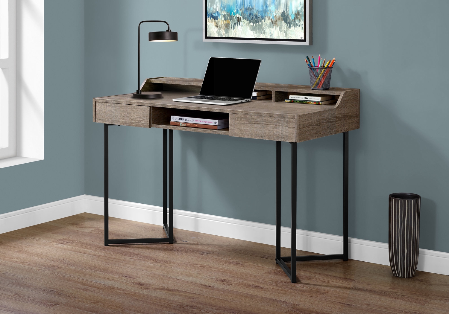 Cotulla Taupe Desk - Thumbnail - Image 2