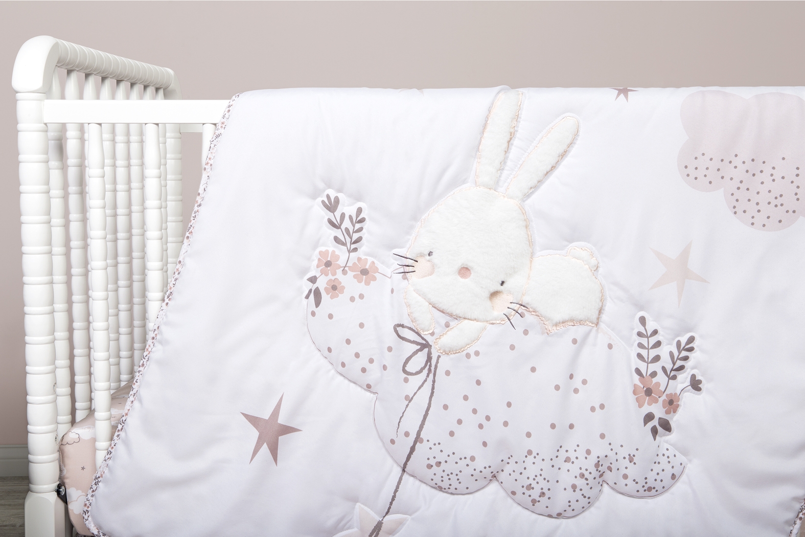 Counting Stars White 4 Pc Baby Bedding Set - Thumbnail - Image 9