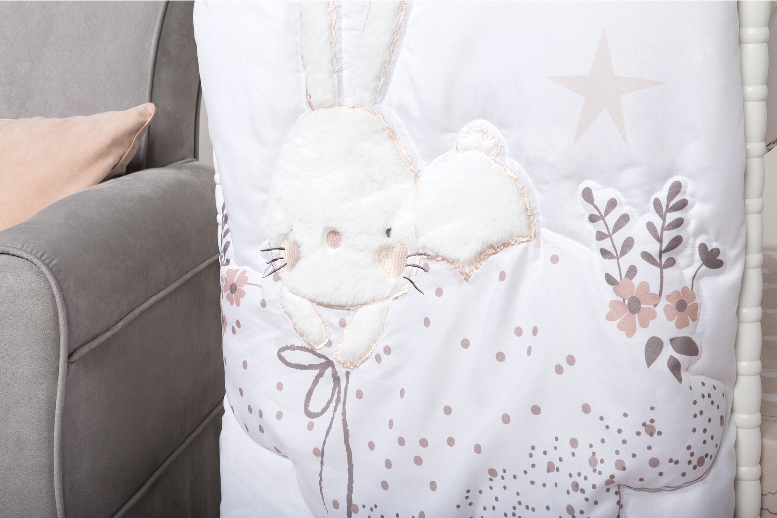 Counting Stars White 4 Pc Baby Bedding Set - Thumbnail - Image 10