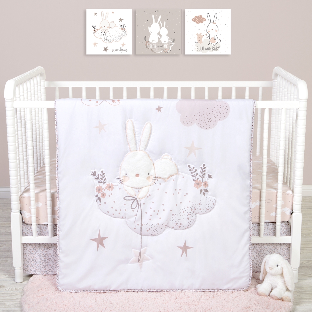 Counting Stars White 4 Pc Baby Bedding Set - Thumbnail - Image 1
