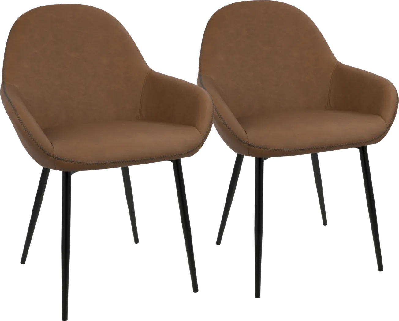Country Club Brown Dining Chair (Set of 2) - Thumbnail - Image 1