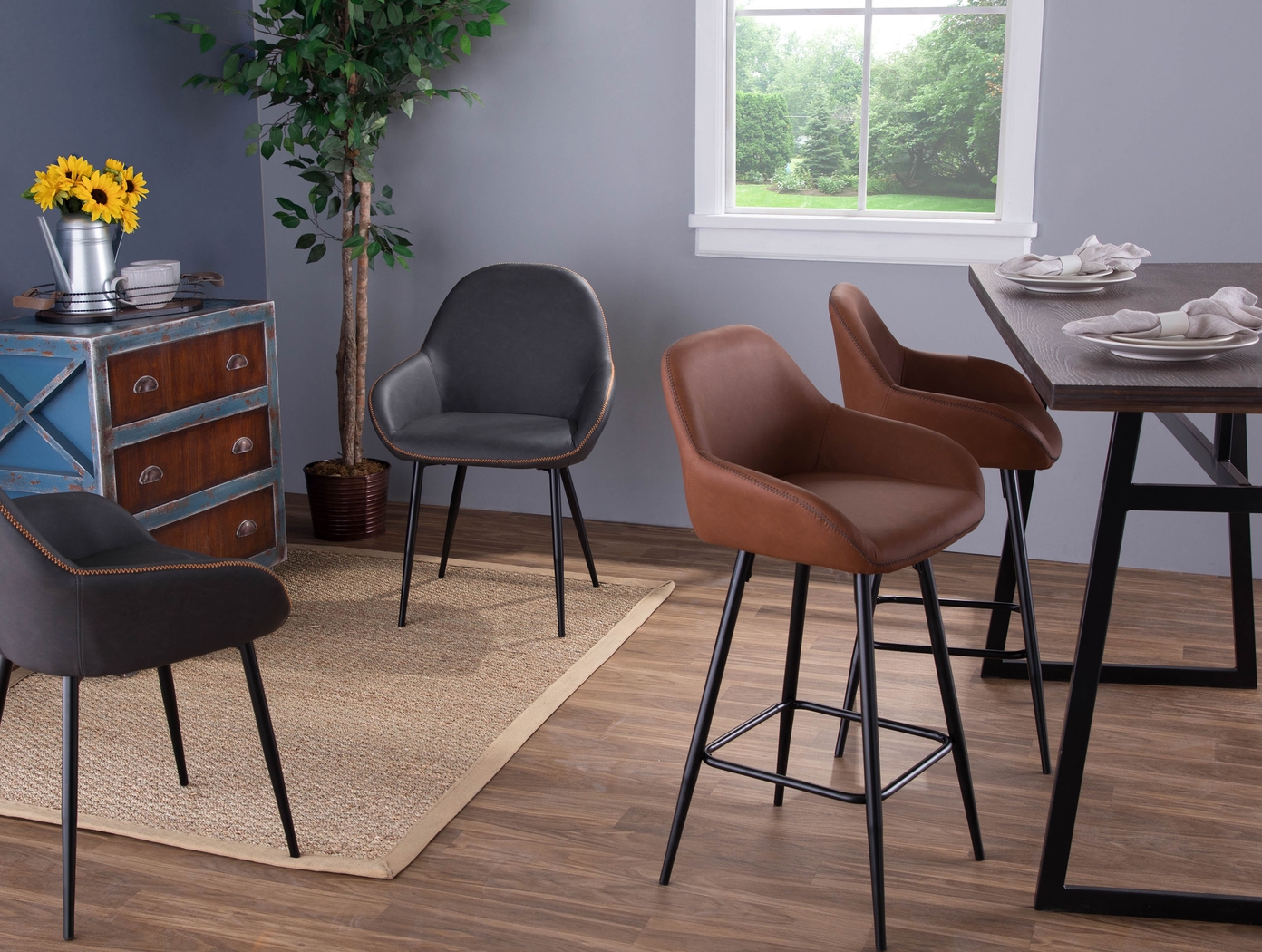 Country Club Gray Dining Chair (Set of 2) - Thumbnail - Image 4