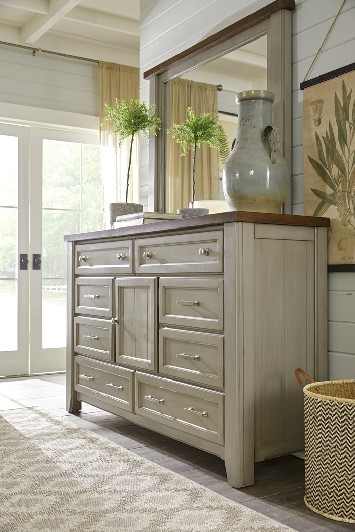 Country Grove Gray 7 Pc Queen Panel Bedroom - Thumbnail - Image 6